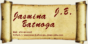 Jasmina Batnoga vizit kartica